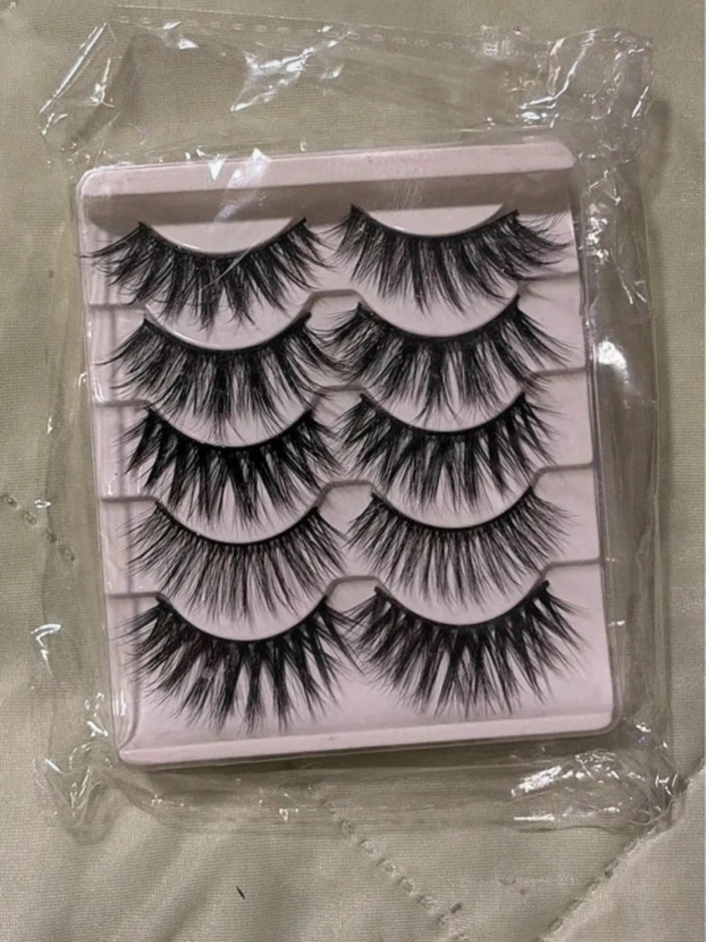 Black False Strip Lashes 5-Pair Set - Dramatic Volume